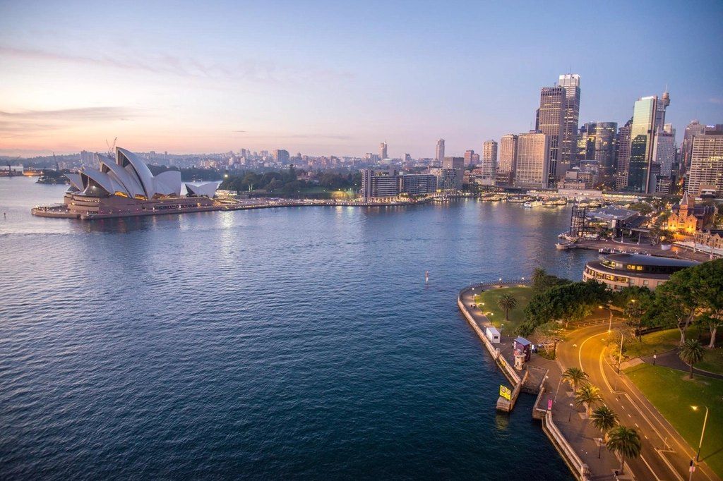 Sydney harbour and central business district
